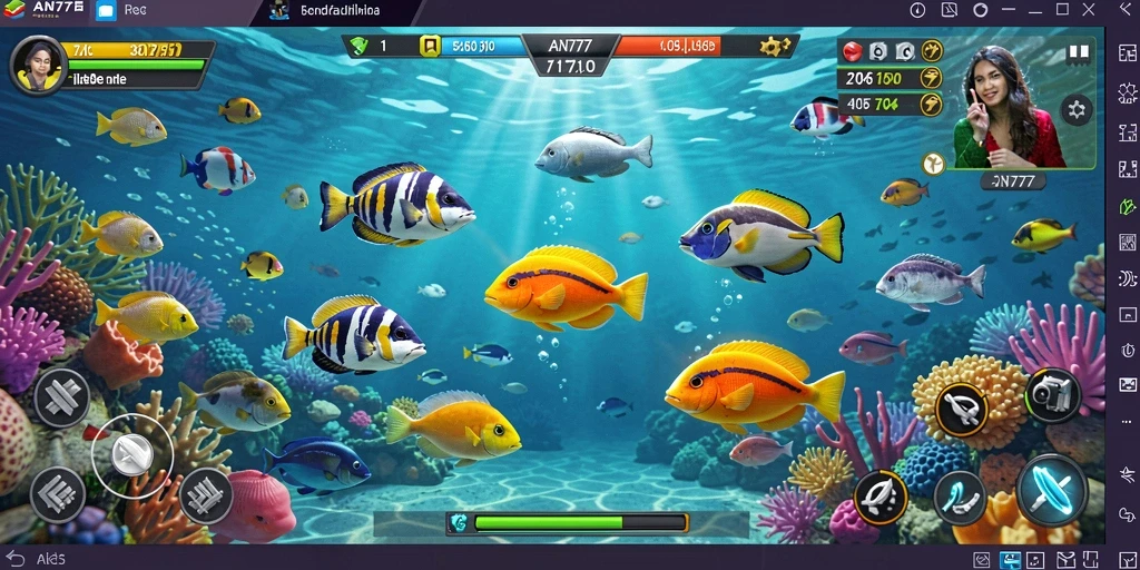 Tampilan gameplay Tembak Ikan yang menarik dan seru.