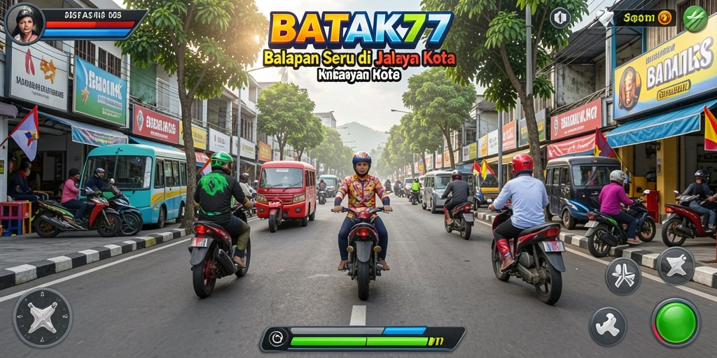Screenshot menunjukkan aksi balapan mendebarkan dan mobil berkecepatan tinggi.