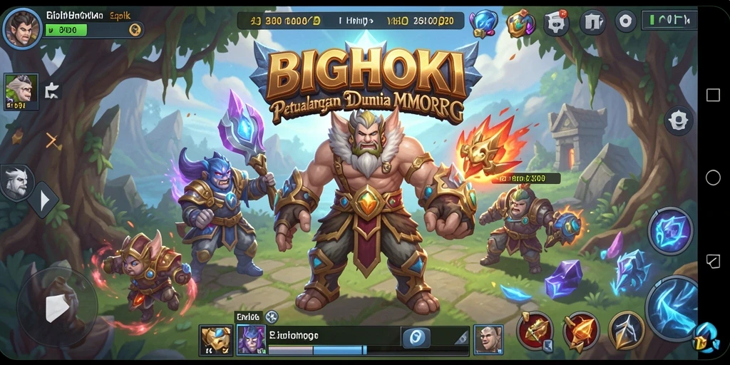 Tampilan gameplay seru dan mendebarkan dalam dunia BIGHOKI.