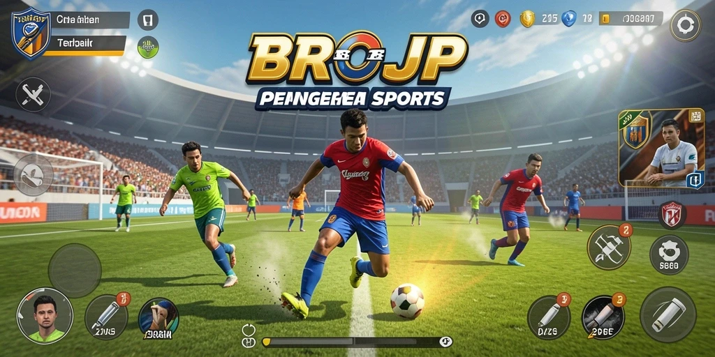 Tampilan dinamis dari gameplay olahraga yang seru di BROJP.