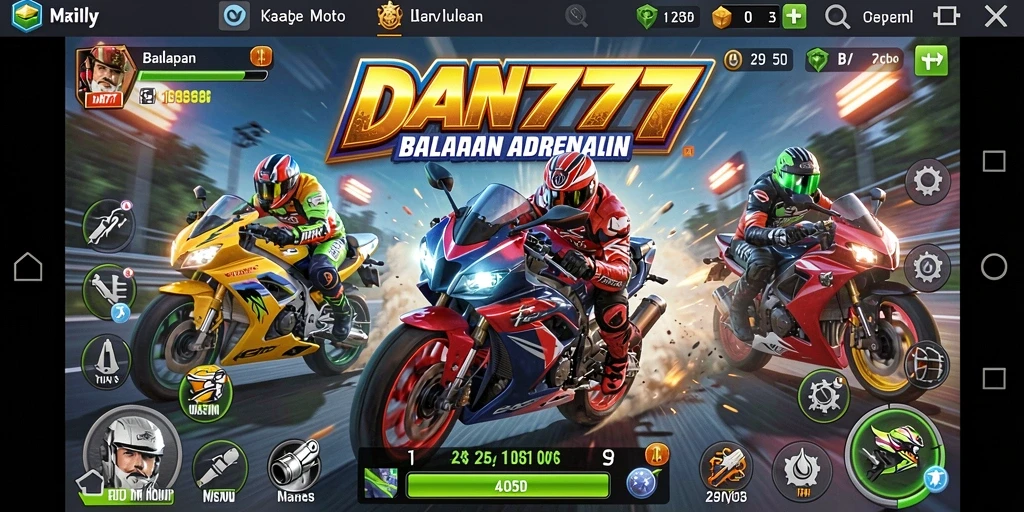 Tampilkan gameplay balapan motor yang mengasyikkan dan kompetitif.