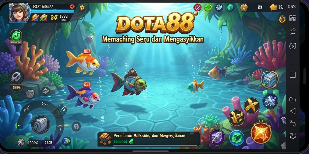 Tampilan gameplay DOTA88 yang seru saat memancing.