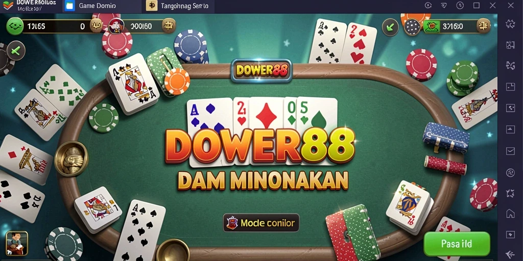 Tampilan menarik dari gameplay Domino di DOWER88.