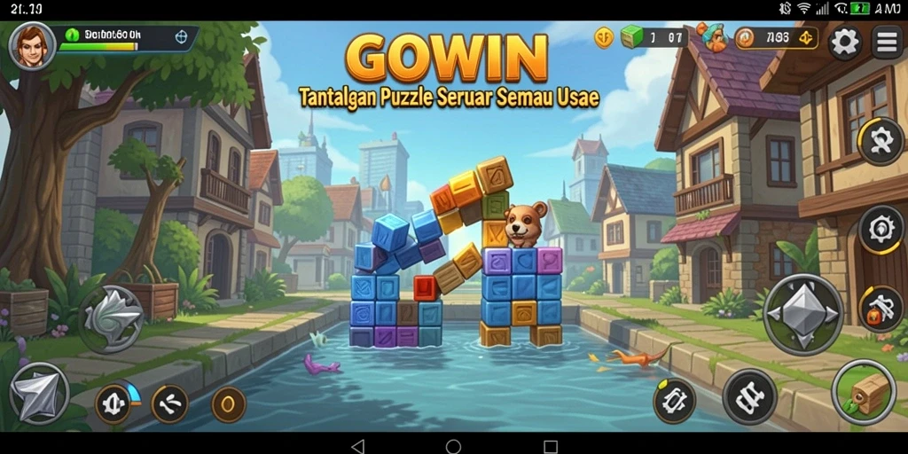 Tampilan gameplay GOWIN dengan teka-teki yang menantang.