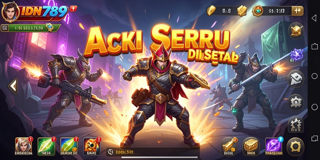 Tangkapan layar dari IDN789 menampilkan aksi mendebarkan dalam gameplay.