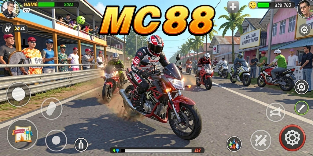 Gameplay seru dan menantang di MC888 dengan balapan motor.
