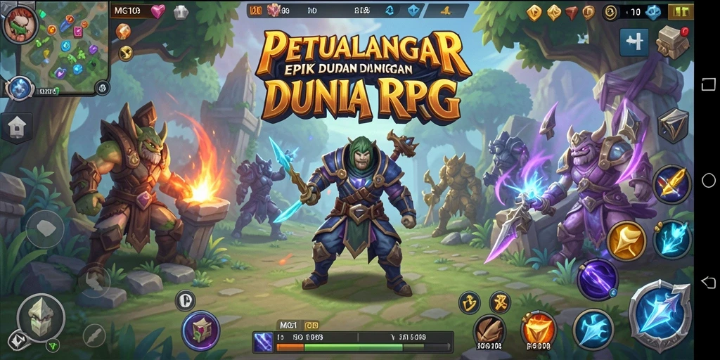Tangkapan layar gameplay RPG MG108 yang mendebarkan.