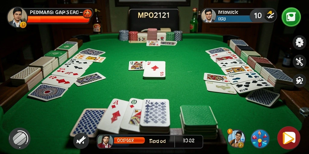 Tampilan gameplay seru dalam permainan Gaple MPO2121.