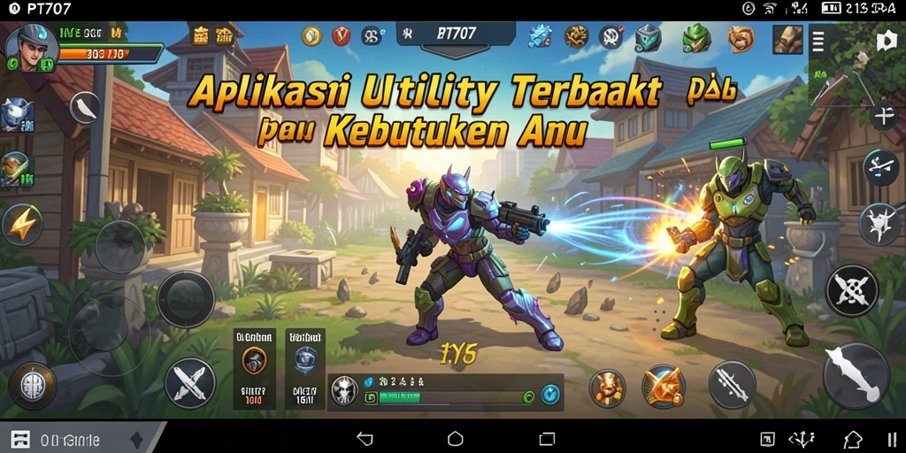 Tampilan antarmuka utama PT707 menampilkan alat bantu utility yang praktis.