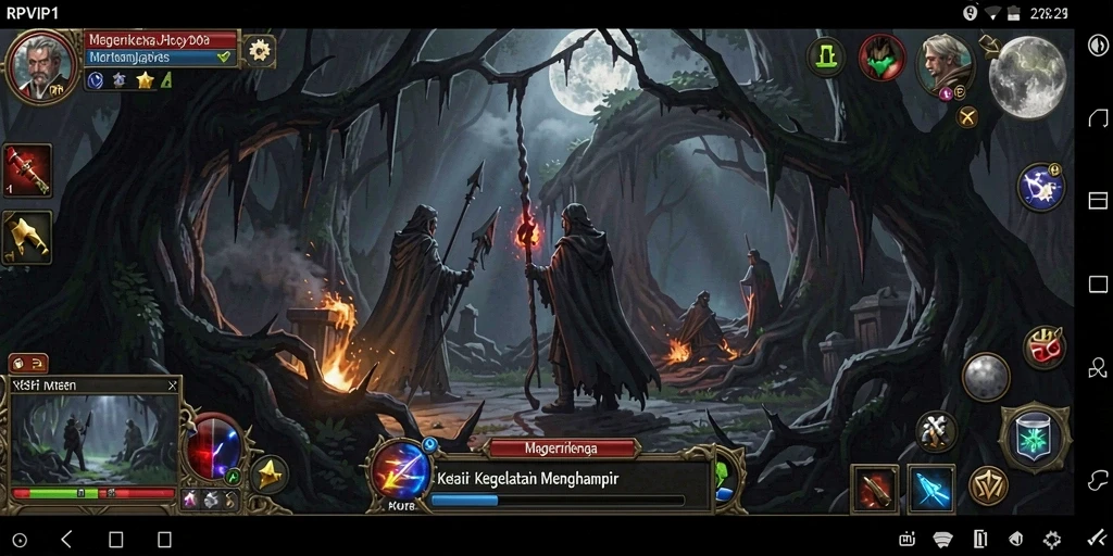 Screenshot gameplay RPVIP1 menampilkan suasana Horror yang mendalam.