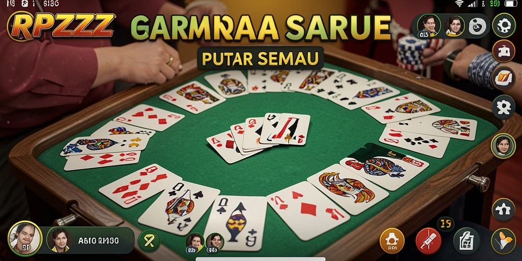 Screenshot utama RPZZZ menunjukkan gameplay Gaple yang seru.