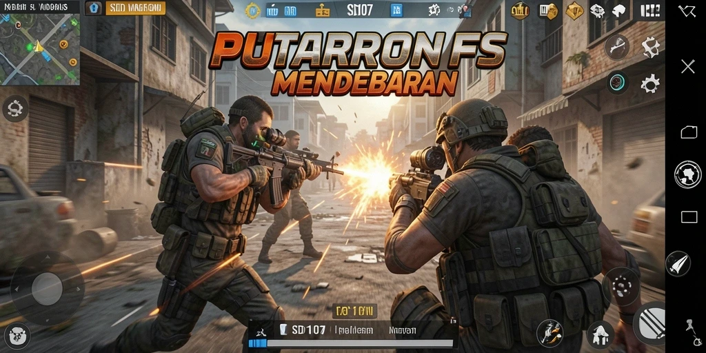Tampilan gameplay intens dan mendebarkan dari SD107.
