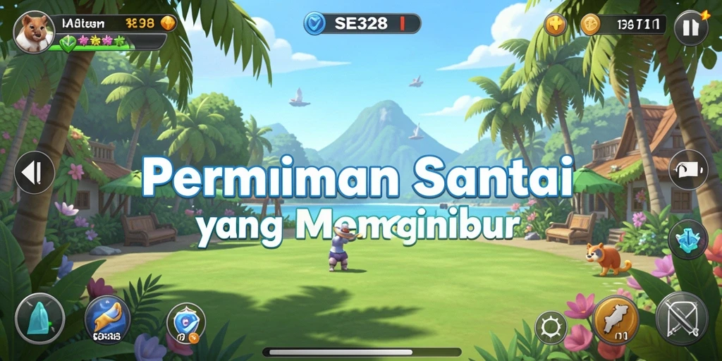 Tangkapan layar SE328 menampilkan gameplay seru dengan karakter lucu.