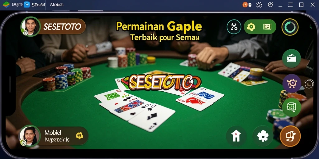 Tampilan gameplay SESETOTO yang menarik dalam permainan Gaple.