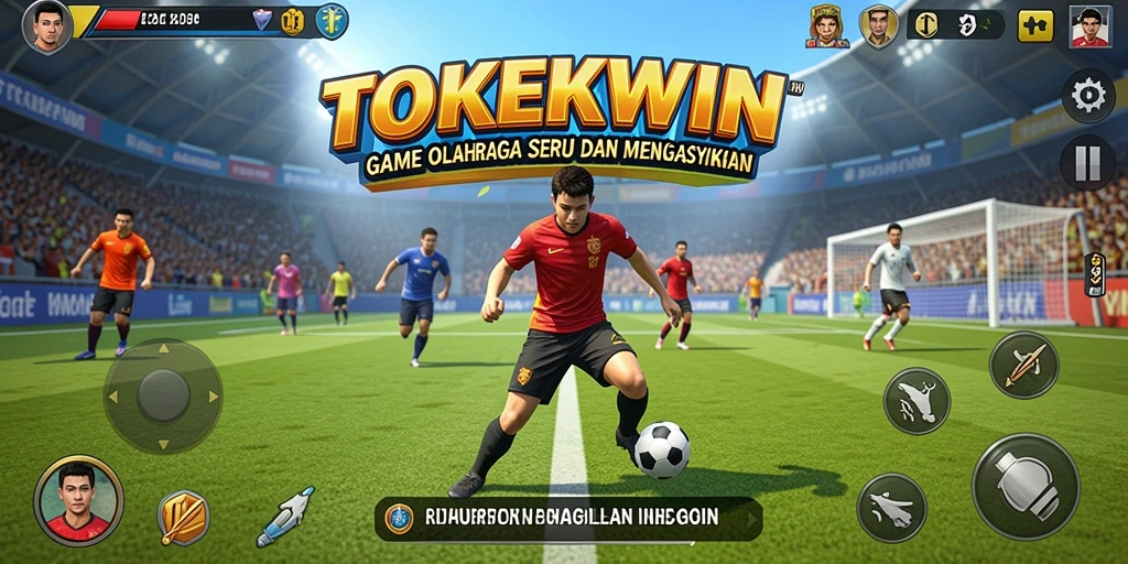 Screenshot dari gameplay seru dalam TOKEKWIN yang menampilkan aksi olahraga.