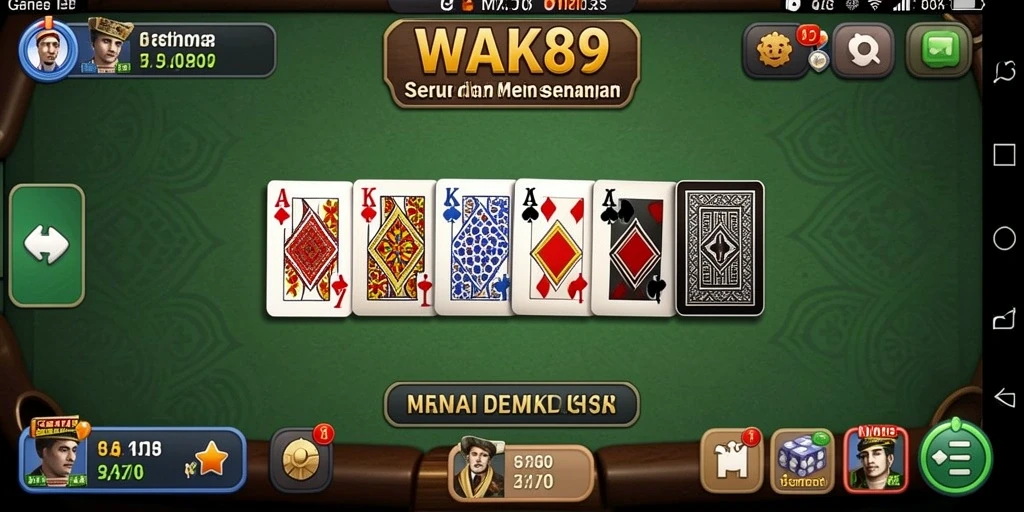 Screenshot utama WAK89 menunjukkan gameplay mendebarkan dalam permainan Domino.