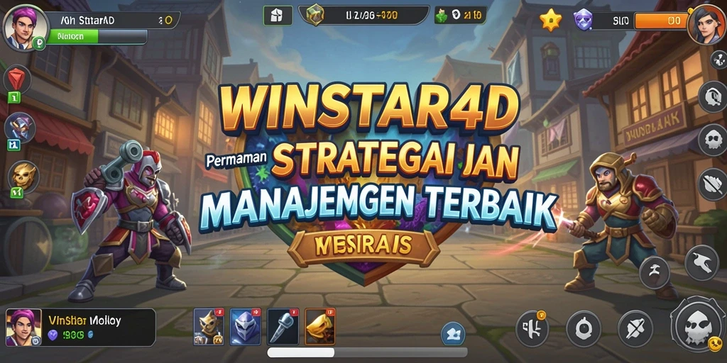 Tangkapan layar WINSTAR4D menampilkan aksi pertempuran yang mendebarkan.