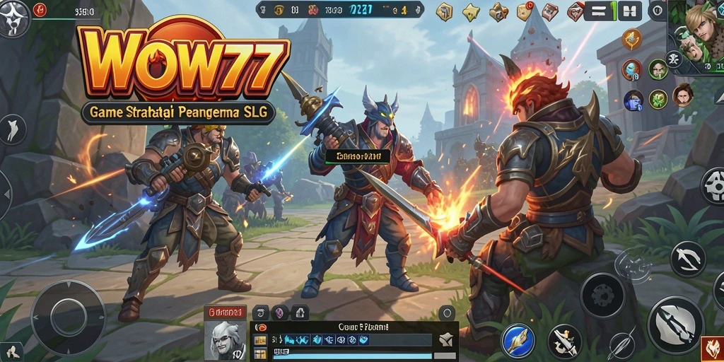 Tampilan utama gameplay WOW77 yang menggambarkan strategi mendalam.